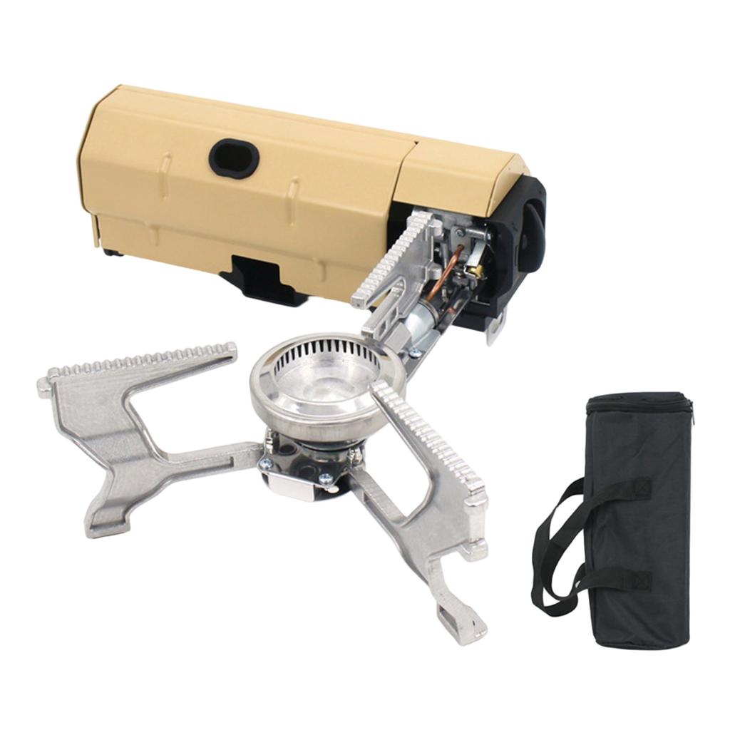 Stainless Steel Windproofed Camp Stove Portables Folding Cassettes Stove for Outdoor Use