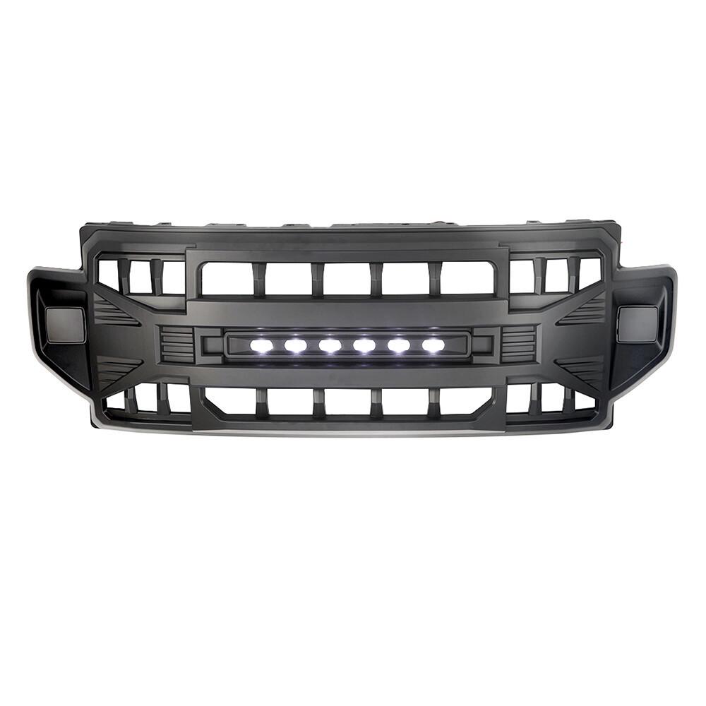 Fits 17-19 Ford F250/F350/F450: War Axe Spotlight Style Grille for Modified Pickup Trucks.