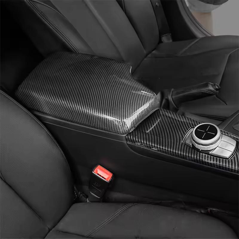 ABS Carbon Fiber Center Console Lid Armrest Box Trim Protective Cover For BMW 3 4Series3GT F30 F31 F34 F36 320i Car Accessories