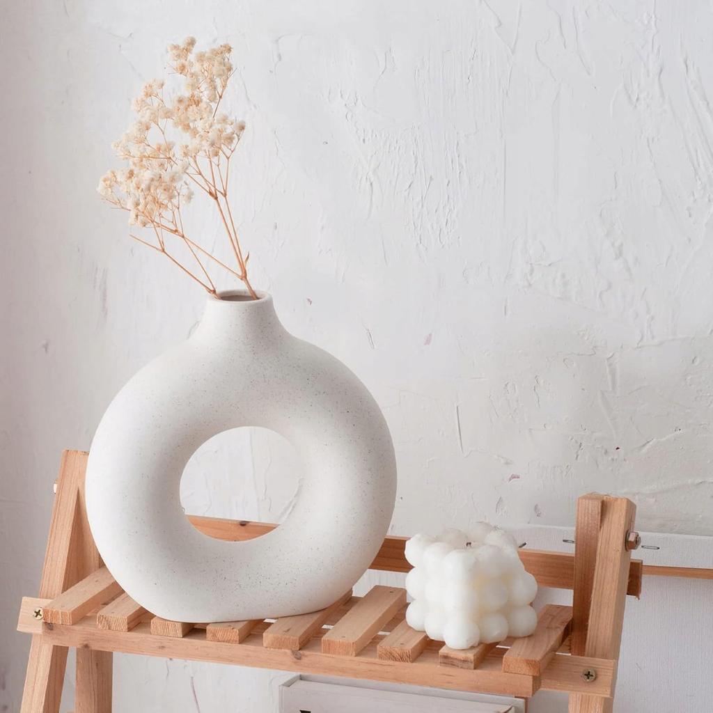 Wazon ceramiczny cętkowany elegancki prezent na kwiaty minimalistyczny