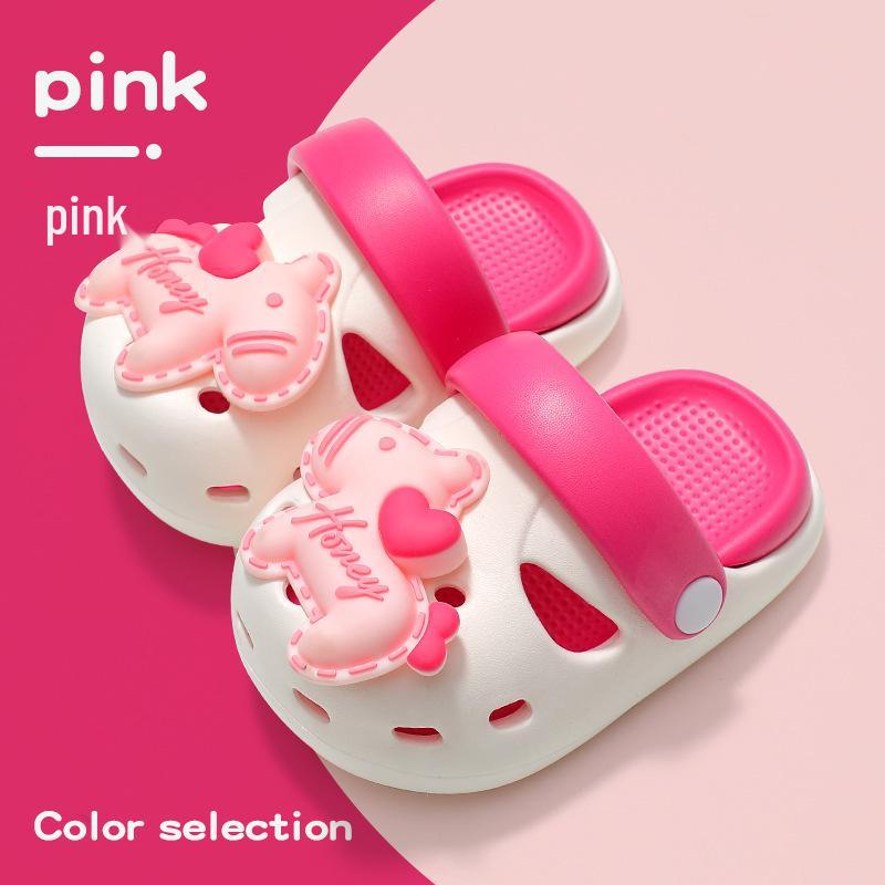 Kinder Crocs-Style EVA Rutschfeste Sommer Cartoon Hausschuhe für Jungen & Mädchen, Indoor & Strand Kleinkinderschuhe.