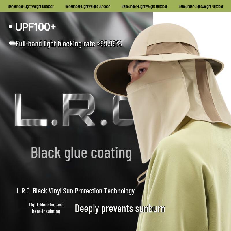 beneunder Unisex Outdoor Sun Hat with Magnetic Face Mask