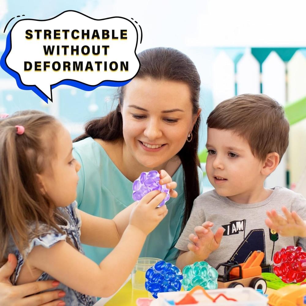 Crunchy Stress Ball Gem Squishy Toy Colorful Stress Relief Toy for Kids Adults Autism Hyperactivity Toys Birthday Gifts