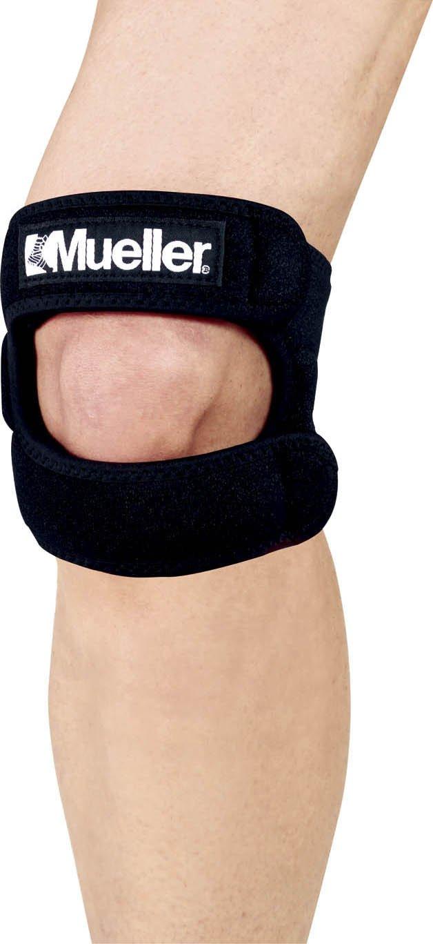 Mueller MAX Knee Strap JP Short Knee Wrap for Left and Right Sizes Circumference 55228 Plus, Support, Type, Knees, S-M (Knee 23-30cm), чёрный