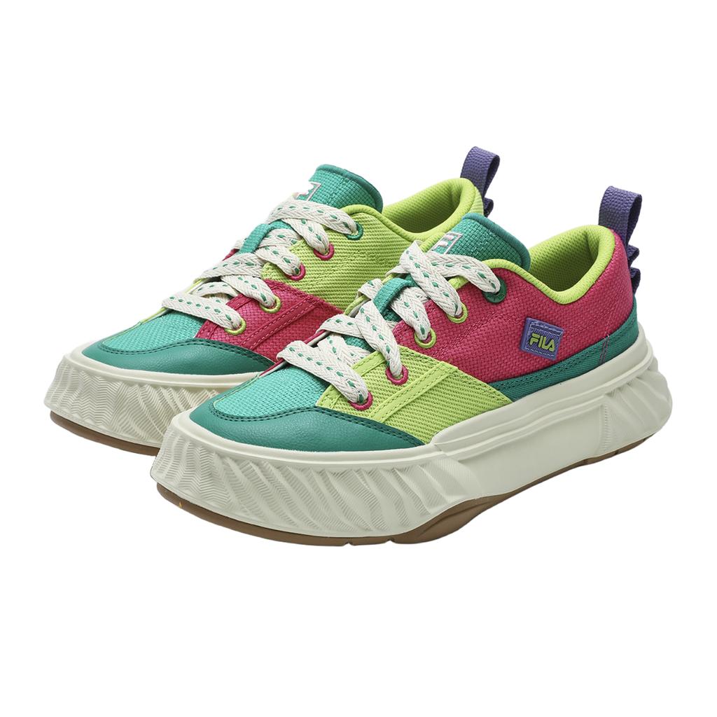 New FILA Fosso Chuanxing Shoes Abrasion Resistant Low top Canvas Shoes Women's Green Pink F12W422304FBT