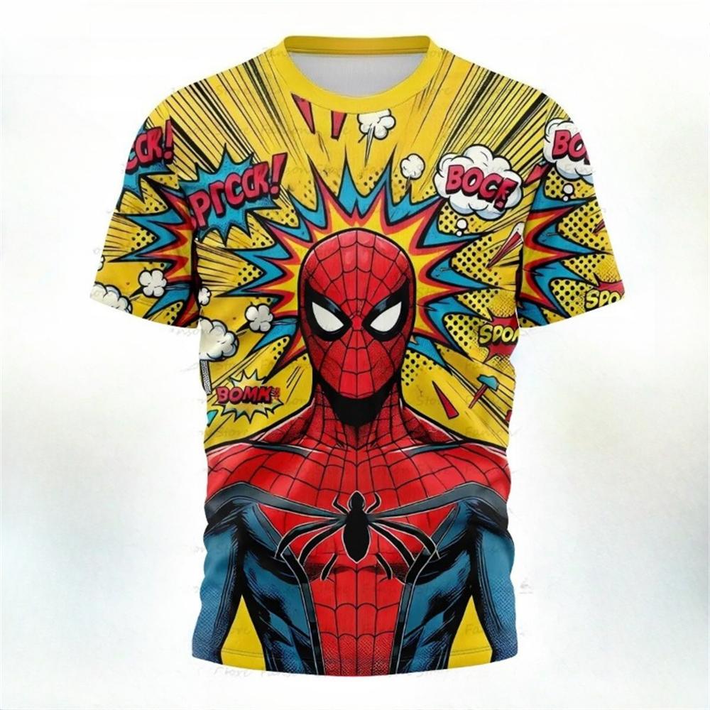 Men Marvel Superhero Spider-Man 3d T-Shirt For Casual Summer Use Quick-Drying Breathable Comfortable Short Sleeve Tops Clothing