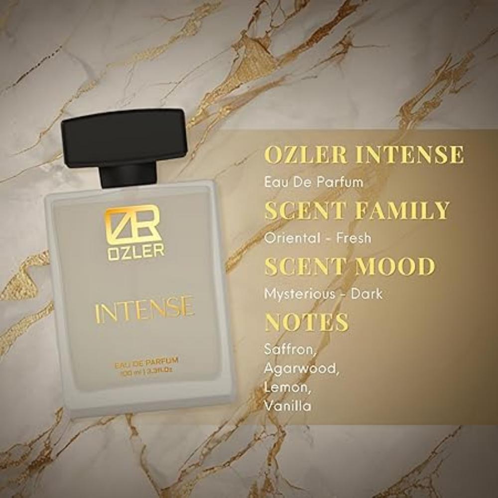 Intens | De Lungă Durată Și Proiecție Puternică EDP 100ml | cu Șofran, Lemn de Agar(Oud), Vanilie | Lemnos & Picant Parfum de Lux Premium pentru Bărbați