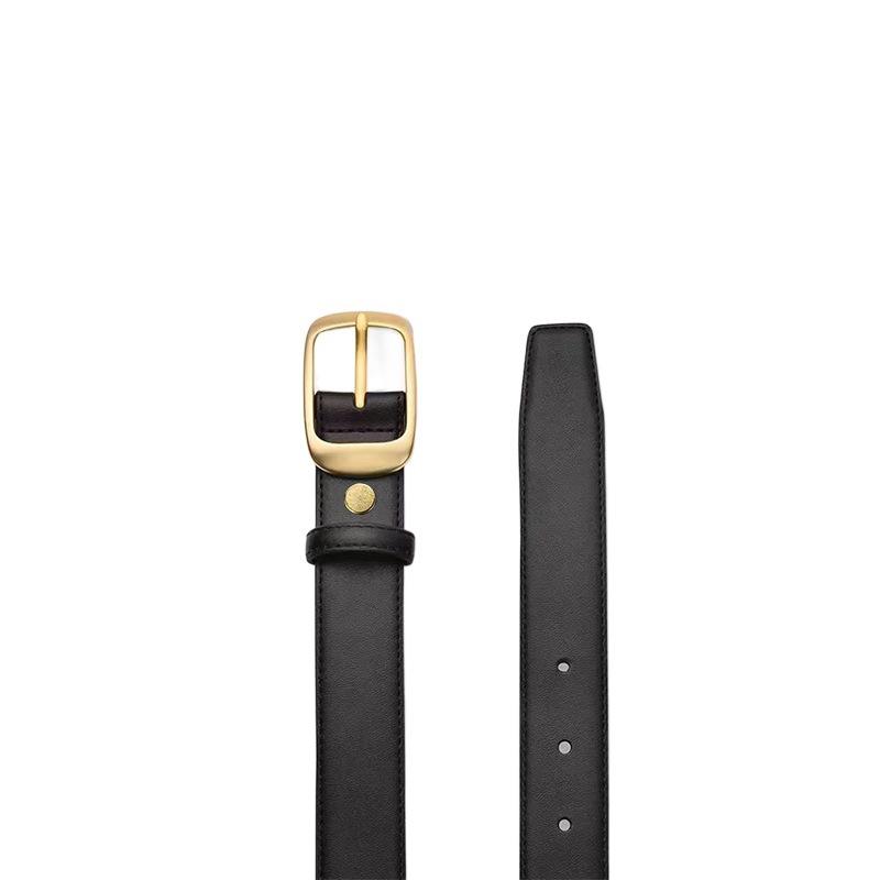 Stylish 2024 Womens Versatile Simple Belt Made From Premium Leather Twolayer