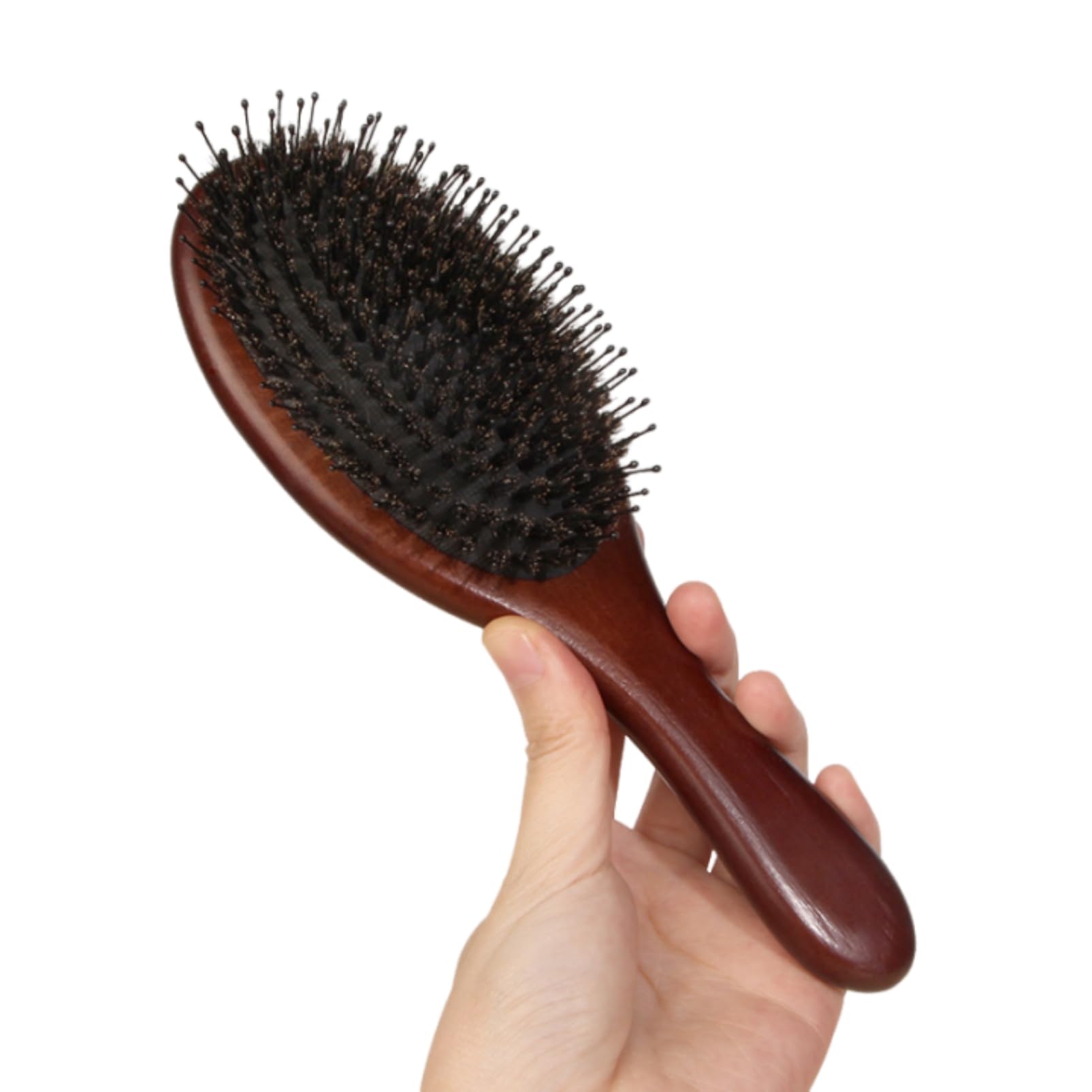 

COZENTA Boar Bristle Hair Paddle Cushion Scalp Massage Brush, Brush, Brush, Shiny,