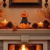 Halloween Resin Decoration Cute Pumpkin Ghost Owl Figurine Tabletop Ornament for Home Halloween Display Seasonal Holiday Decoration