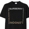 Burberry FW22 Letter Print Crew Neck Straight Fit Short Sleeved T Shirt Women's Black 80560481