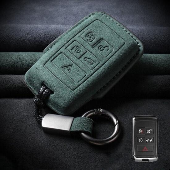 1Pcs Suede Leather Car Key Fob Case For Land Rover Range Rover Sport For Jaguar