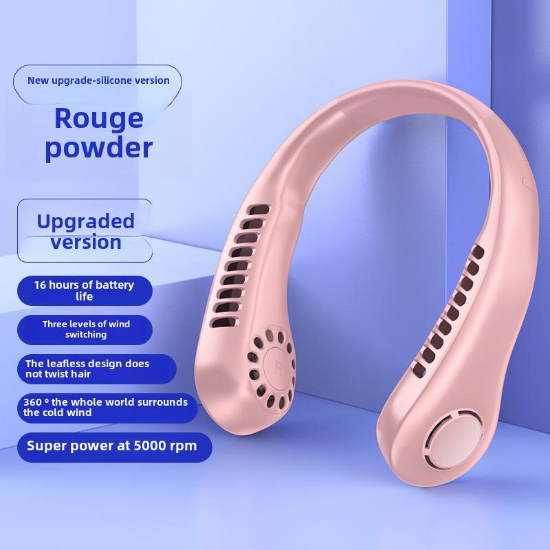 2023 Portable USB Rechargeable Neck Hanging Fan – Compact and Hands-Free