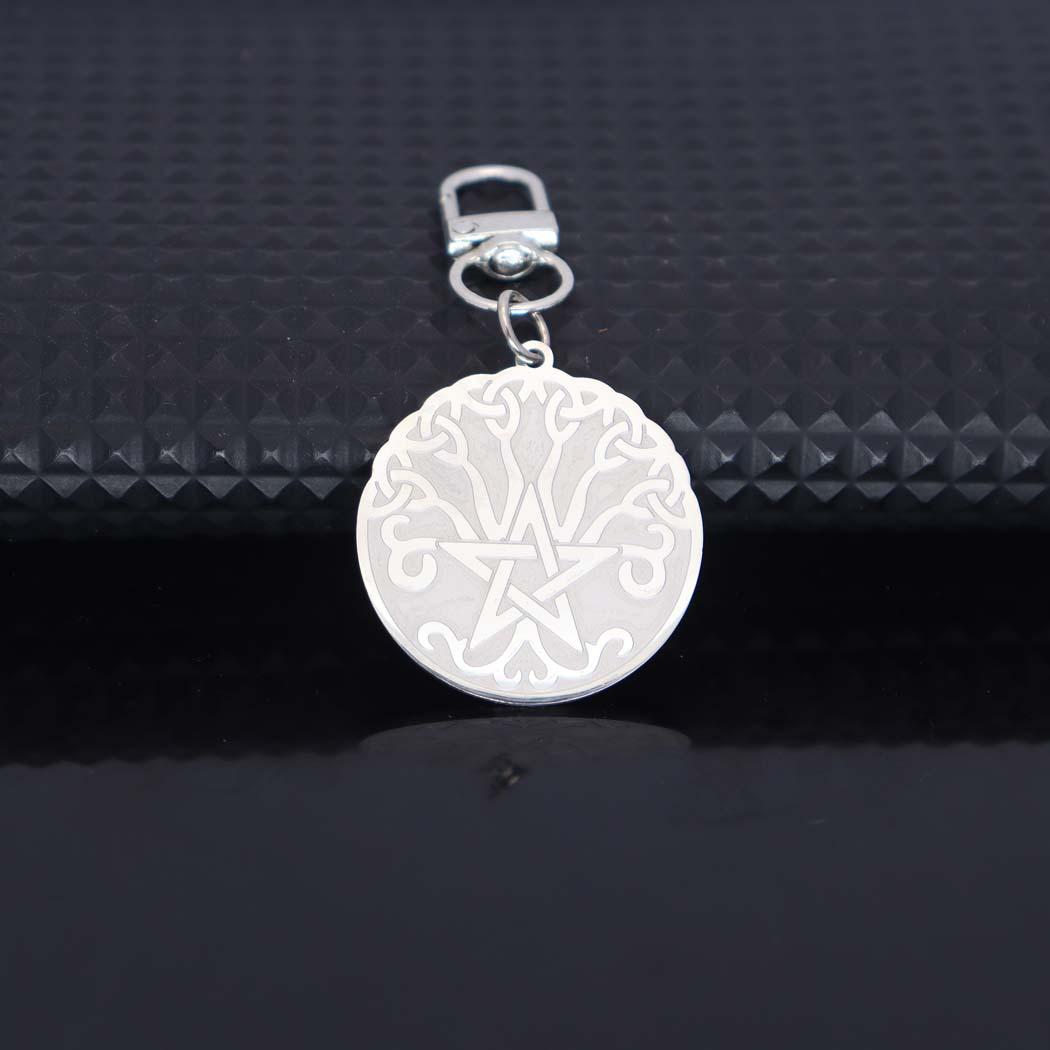 

Stainless Steel Tree of Life Pendant Keychain - Versatile Bag & Car Ornament срібний