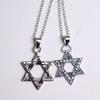 Pattern Hexagram Pendant Trendy Cool Men's Alloy Necklace Jewelry