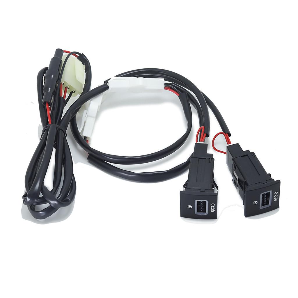 For VW Golf 6 Jetta 5 MK5 Scirocco 06-12 QC3.0 Type C PD USB Quick Car Charger Socket Nondestructive Replacement Harness 12V/24
