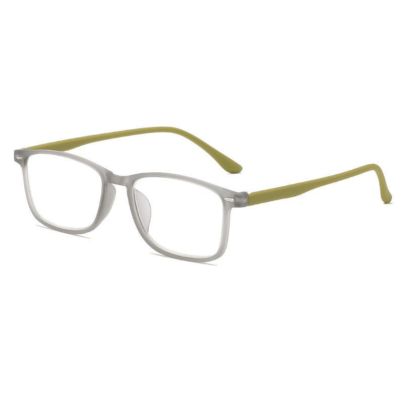 Square Anti Blue Flexible Ultralight Reading Glasses for Men Presbyopic Eyeglasses Strength