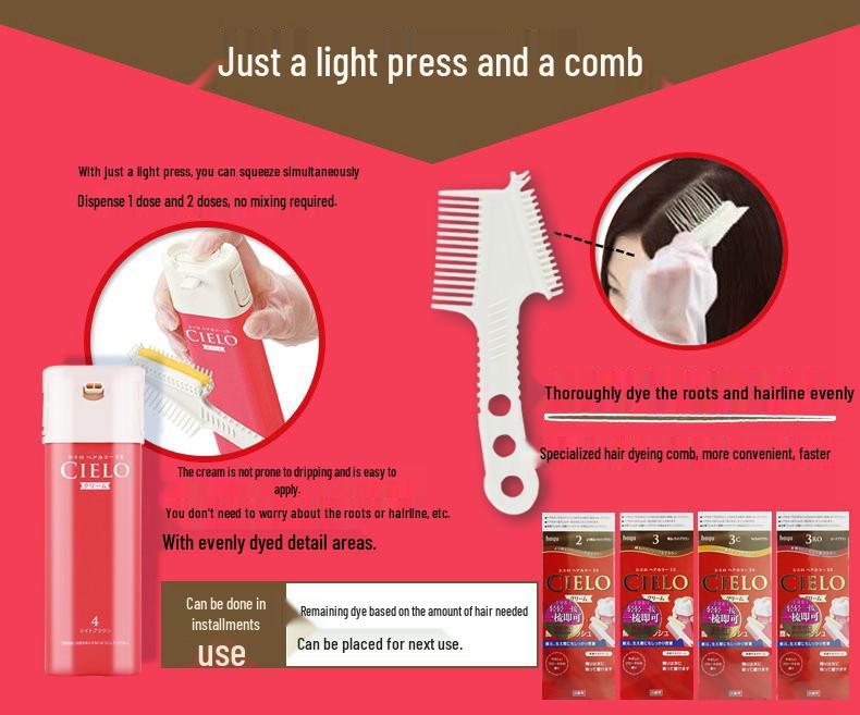 CLELO Xuanruo Crema Colorante per Capelli Giapponese - Formula a Base Vegetale per Copertura dei Capelli Grigi