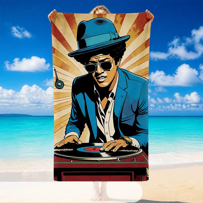 Asciugamano da Spiaggia Bruno Mars, Asciugamano Morbido Grande Assorbente per Spiaggia Piscina Viaggio Vacanza