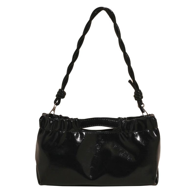 New Fashionable and Casual Large-capacity Portable Shoulder Bag Women's Pleated Solid Color Versatile Underarm Bag