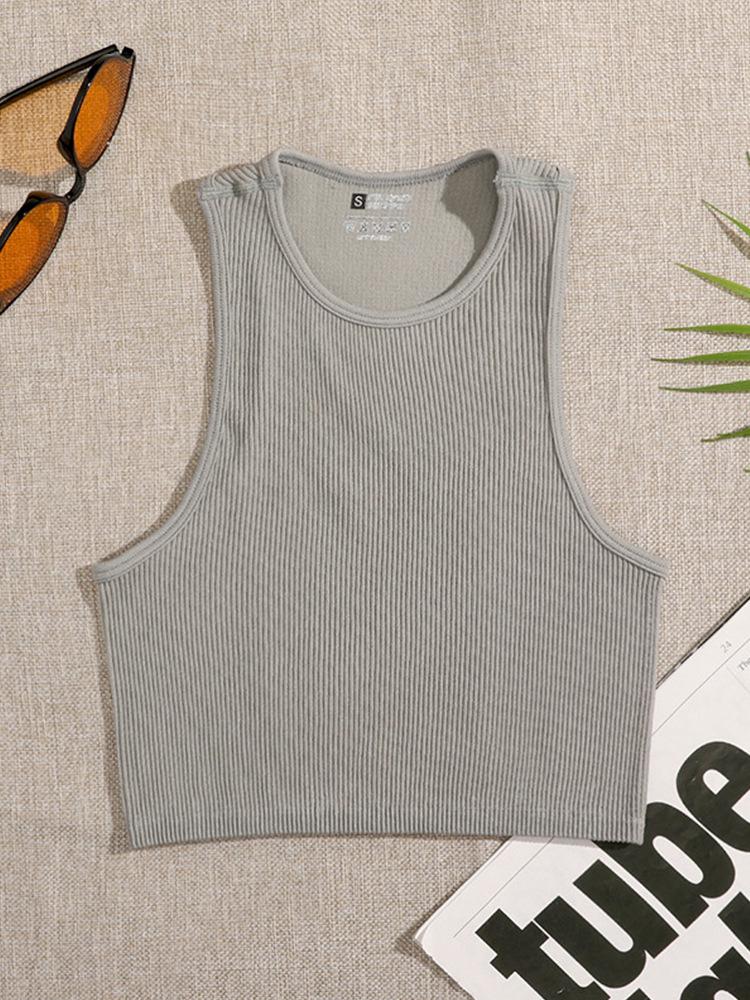 Nahtloses Sport-Yoga-Top - Feuchtigkeitsableitendes & Atmungsaktives Fitness-Tank aus Nylon