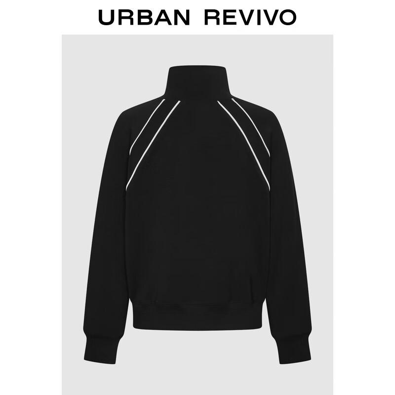 UR Women s Casual Sporty Color-Block Zipper Sweatshirt XS