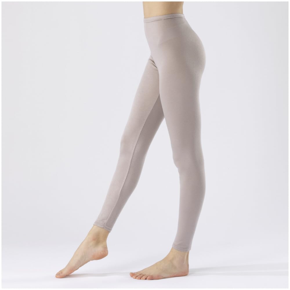 Mizuno Breath Thermo Medium Thickness Soft for Daily Long Size S Underwear, Heat-Generating Innerwear, Use, Tights, Greige,