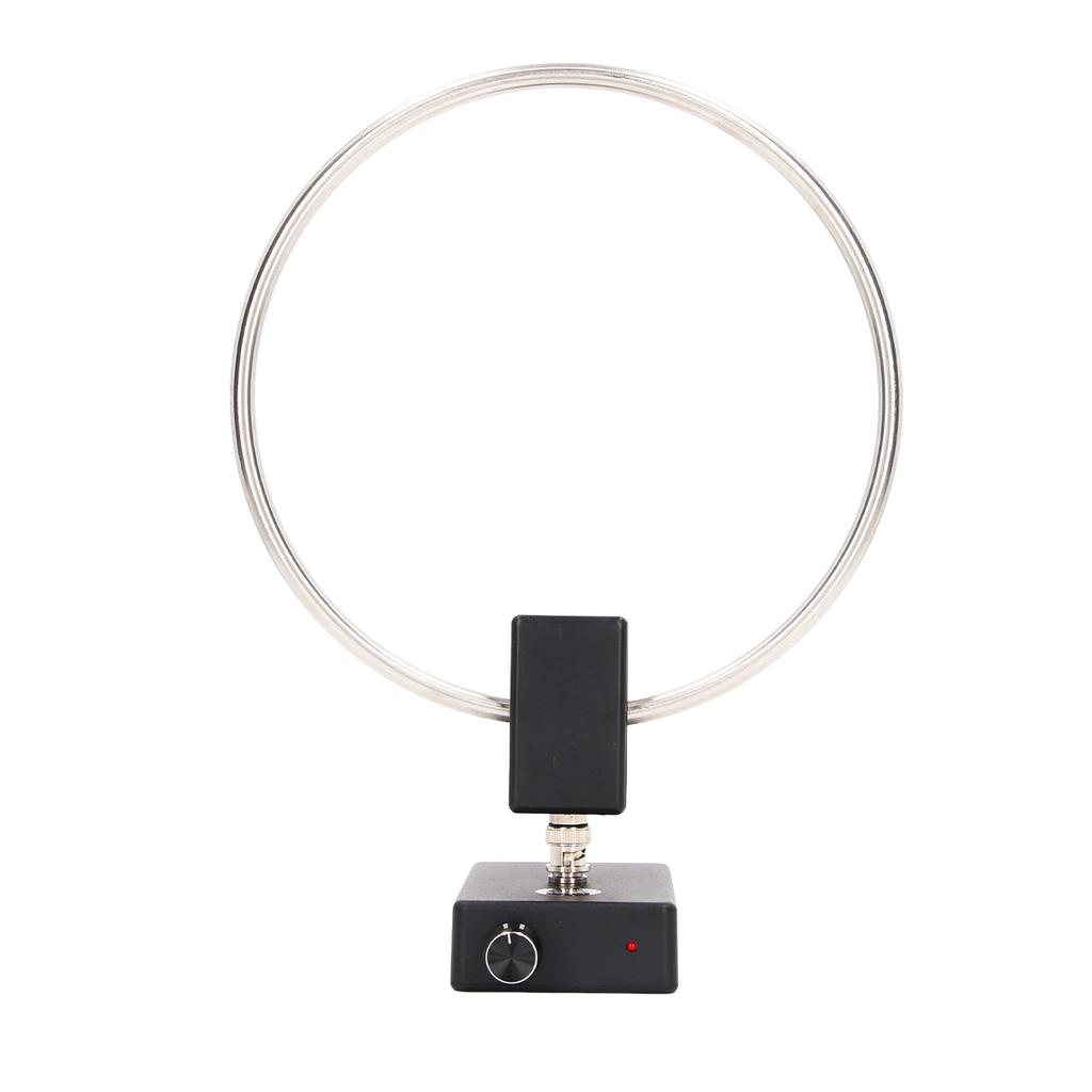 Short Wave Radio Antenna Stainless Steel Loop Antenna for Indoor Reception 2.3‑30MHz