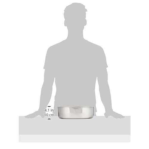 Pearl Metal Slim Oval Washtub, 34 x 23 cm, Stainless Steel, At Aqua, HB-4147, Silver