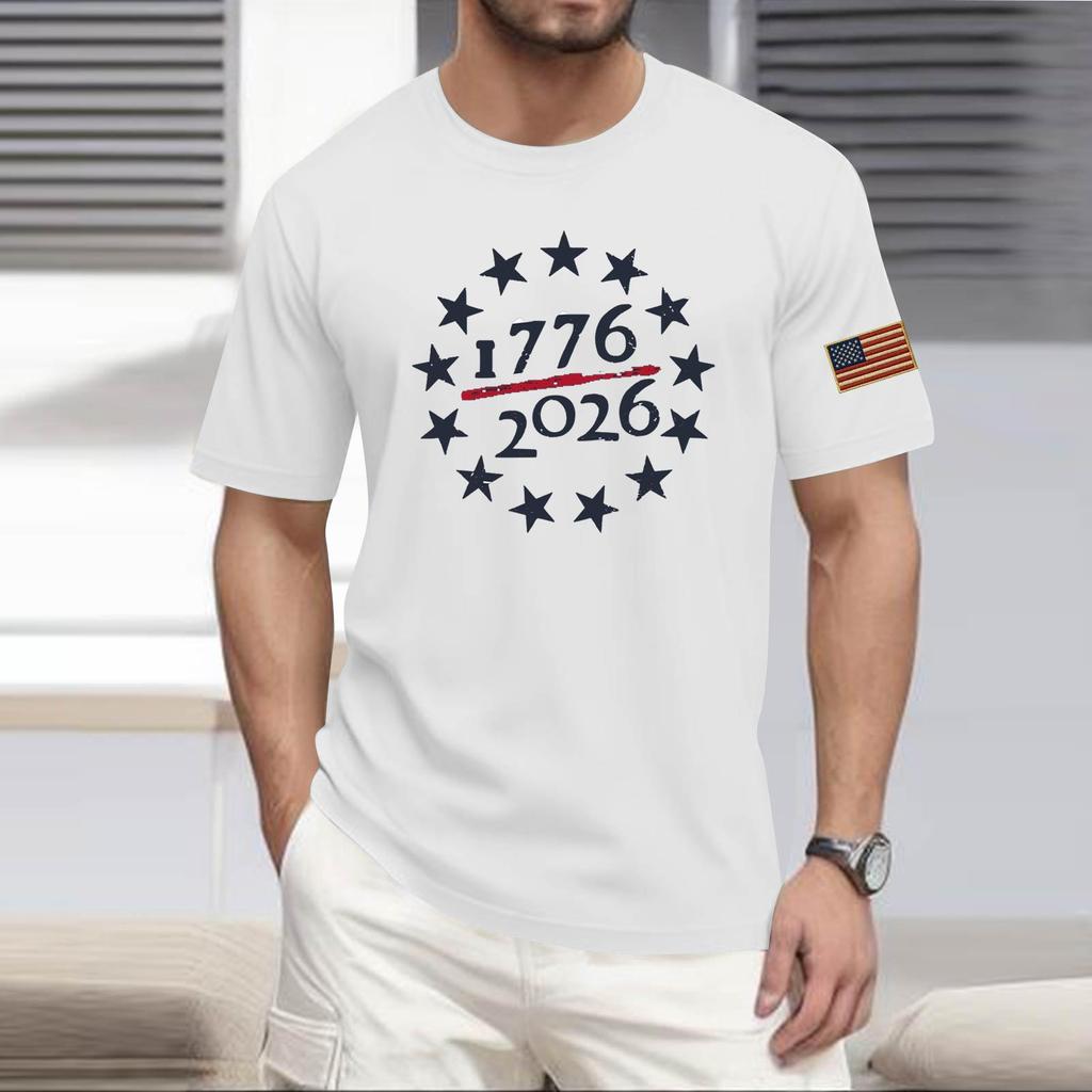 Herren Casual Rundhals Leichtes Kurzarm Oberteil