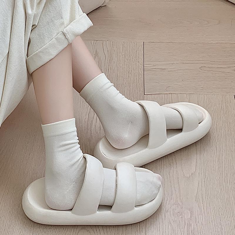 "Summer Postpartum Ultra-Thin White Socks: Breathable, Sweat-Absorbent, Solid Color for Japanese Girls"
