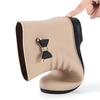 Women's Four Seasons Rain Boots Large Size Low Thick Heel Rain Shoes Female Solid Color Waterproof Single Water Shoes