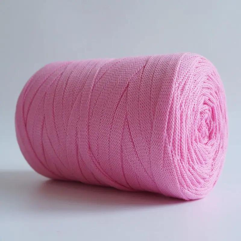 Flat Knitted Fabric Thread, Hollow Yarn Flat Ribbon Thread, DIY Handmade Woven Bag Hook Sandals 250g Crocheting