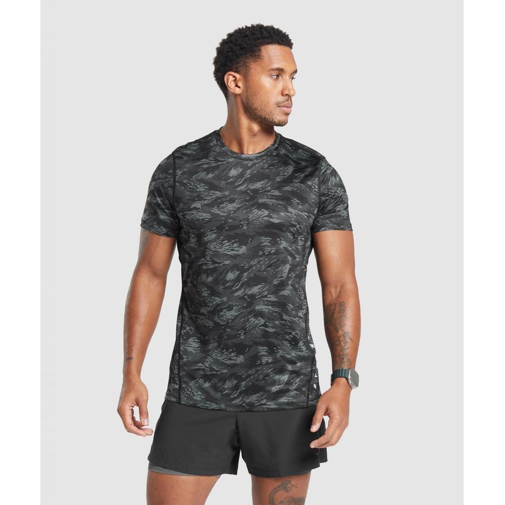 

Футболка Gymshark Sport Print, цвет серый, асфальт A2a9e Gchg XS