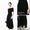 VEROMODA Pleated Irregular Hem A-line Skirt