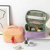 Trousse de Maquillage de Voyage Minimaliste Urbaine en Polyester avec Design Respirant Pour Femmes et Hommes