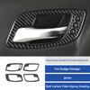 4pcs Carbon Fiber Door Handle Bowl Frame Cover Trim for Dodge Charger 2015-