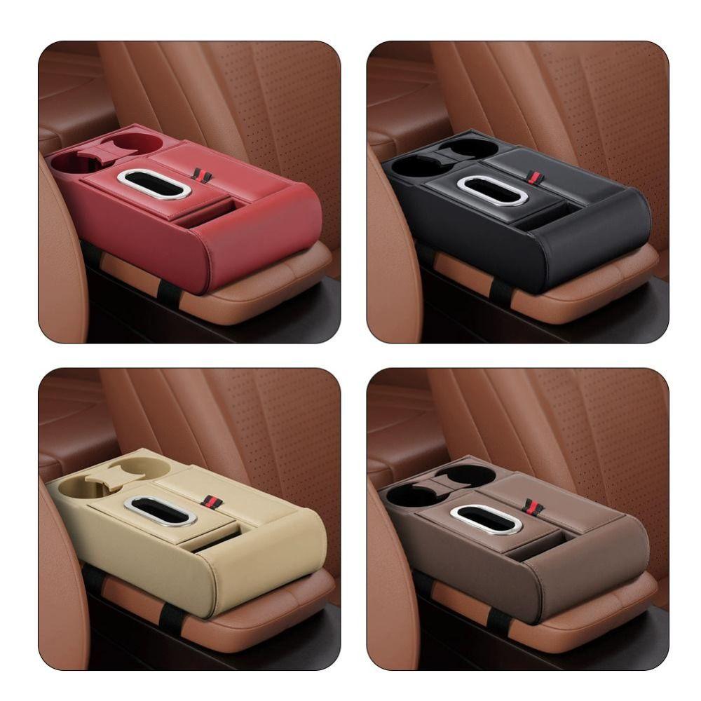 PU leather Armrest Heightening Pad Multifunctional Center Console Organizer Auto Accessory