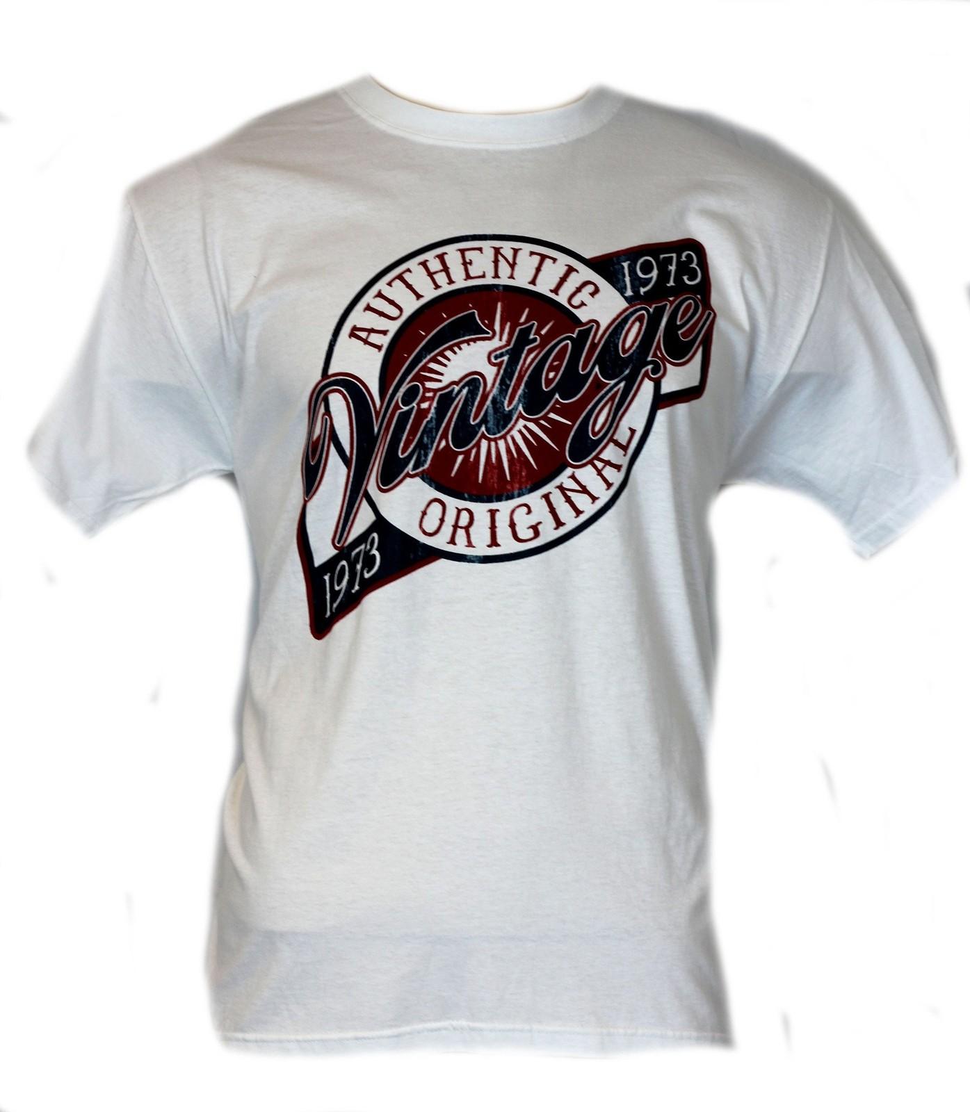 Authentic Vintage Mens T-Shirt - Birthday 1973 Shirt Tiltled Vintage Logo XXL