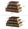 Vintage Wooden Book Shaped Storage Box Decorative Items Home Bedroom Jewelry Box Ornaments Office Study Desk Storage Accessories