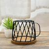 Fashionable Coffee Accessory Storage Basket With Protective Lid Portable for Maintaining Cleanliness and Order