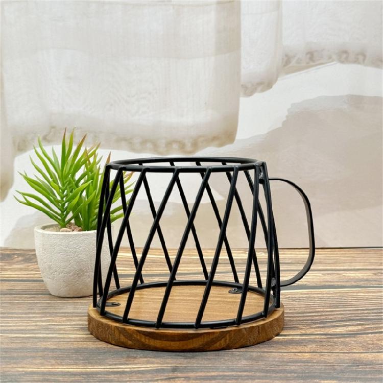 Fashionable Coffee Accessory Storage Basket With Protective Lid Portable for Maintaining Cleanliness and Order