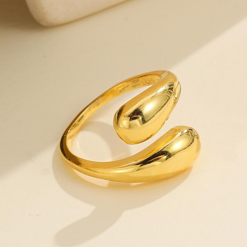 Stainless Steel Simple Smooth Metal Heart Rings For Women Men Y2K Trendy Open Ring Korean Elegant Party Jewelry Couple Gifts