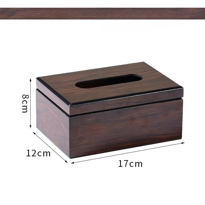 Walnut Wood Tissue Box Commercial Hotel Restaurant Paper Drawer Square Wooden Box Advertising Paper Drawer