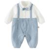 DAVE&BELLA Baby Boy Faux Two-Piece Romper