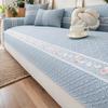 Plaid Lace Decorated Solid Color Non-slip Sofa Cover Protector Chaise Four Season Universal Stretch Corner Sofa Cushion Towel