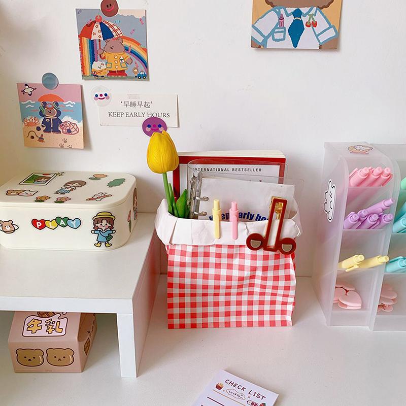 20 Stück Ins-Stil Bunte Karomuster Kraftpapier-Tüte Geburtstagsparty Abschluss Weihnachten Geschenkbeutel Verpackungsbeutel Süßigkeiten Haushaltswaren Taschen