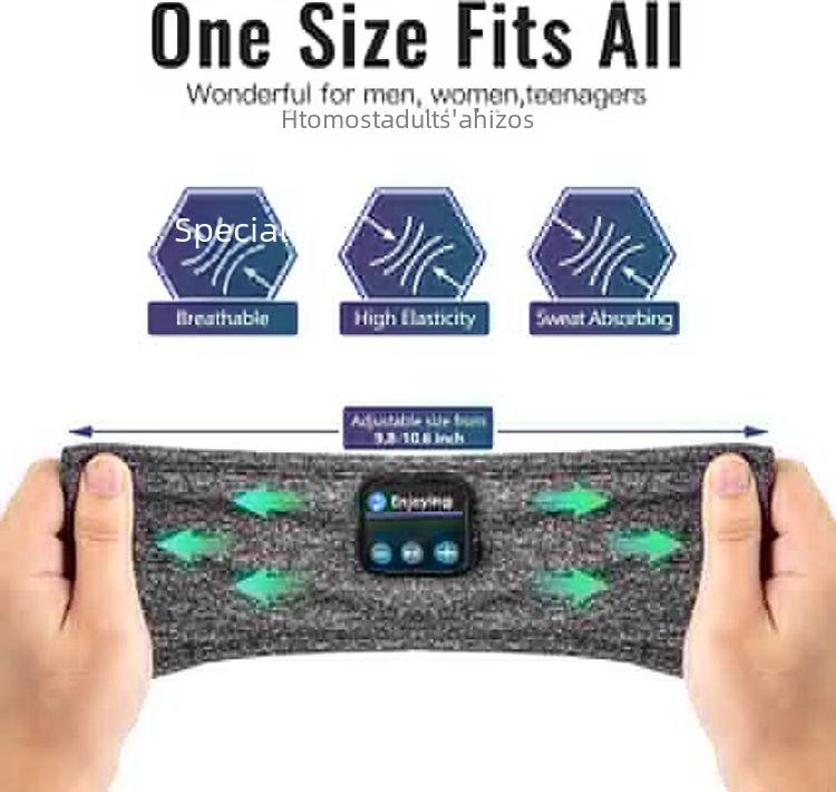 Wireless Bluetooth 5.0 Sports Headband: Music & Call Sleep Mask