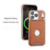 Luxury Strong Magnetic Leather Phone Case For iPhone 17 Pro Max 16 Plus 15 14 13 For Magsafe Protective Shell Shockproof Cover