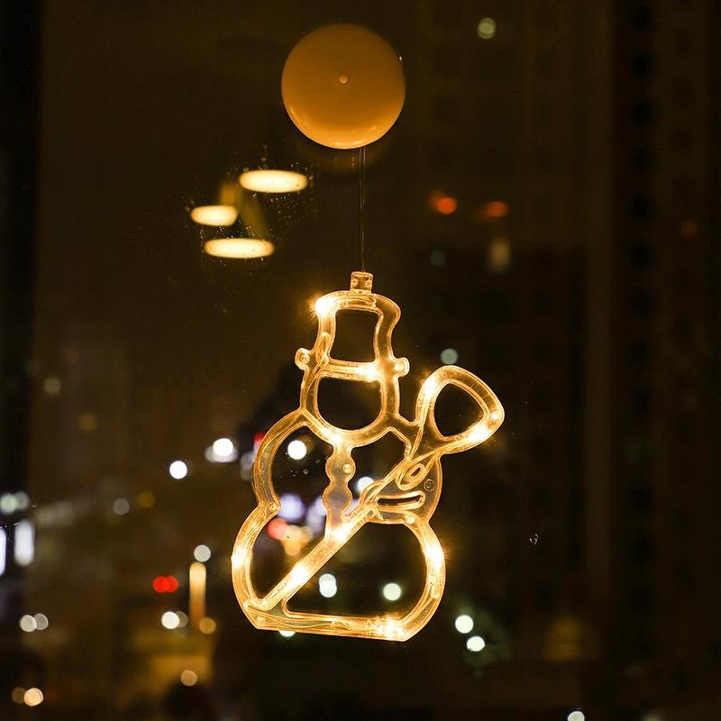 LED Christmas Decorative Lights Santa Claus Snowman Reindeer Christmas Tree Decorations Holiday Party Decorations Star Lights